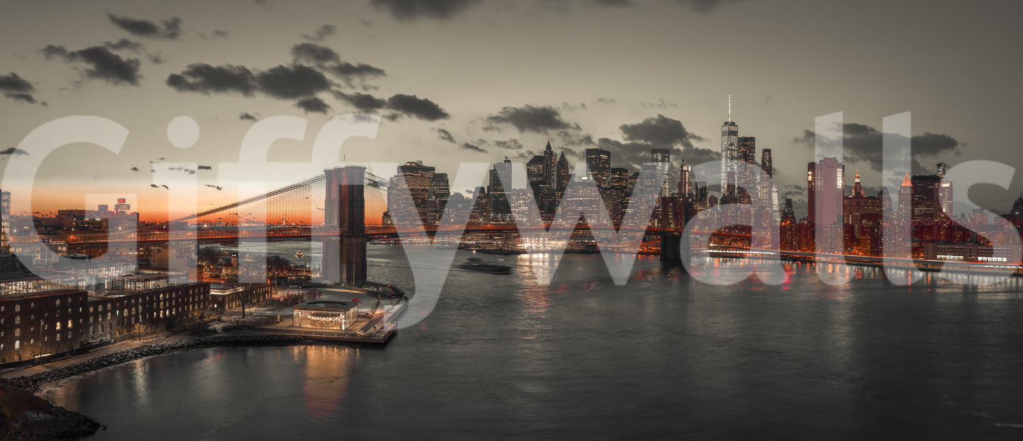 Lower Manhattan Dusk classic wallpaper

