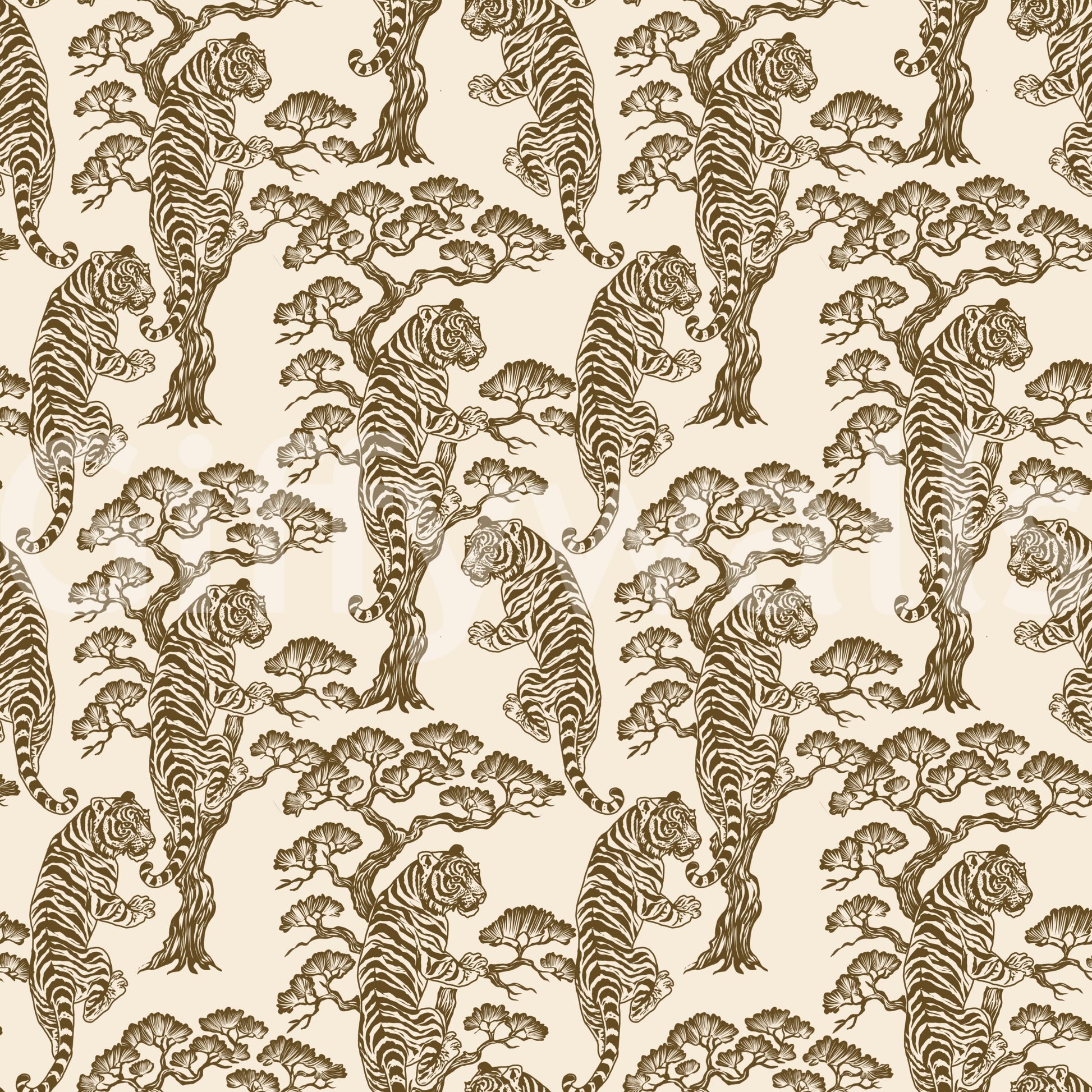 A detail of the brushstrokes and tones in the design.