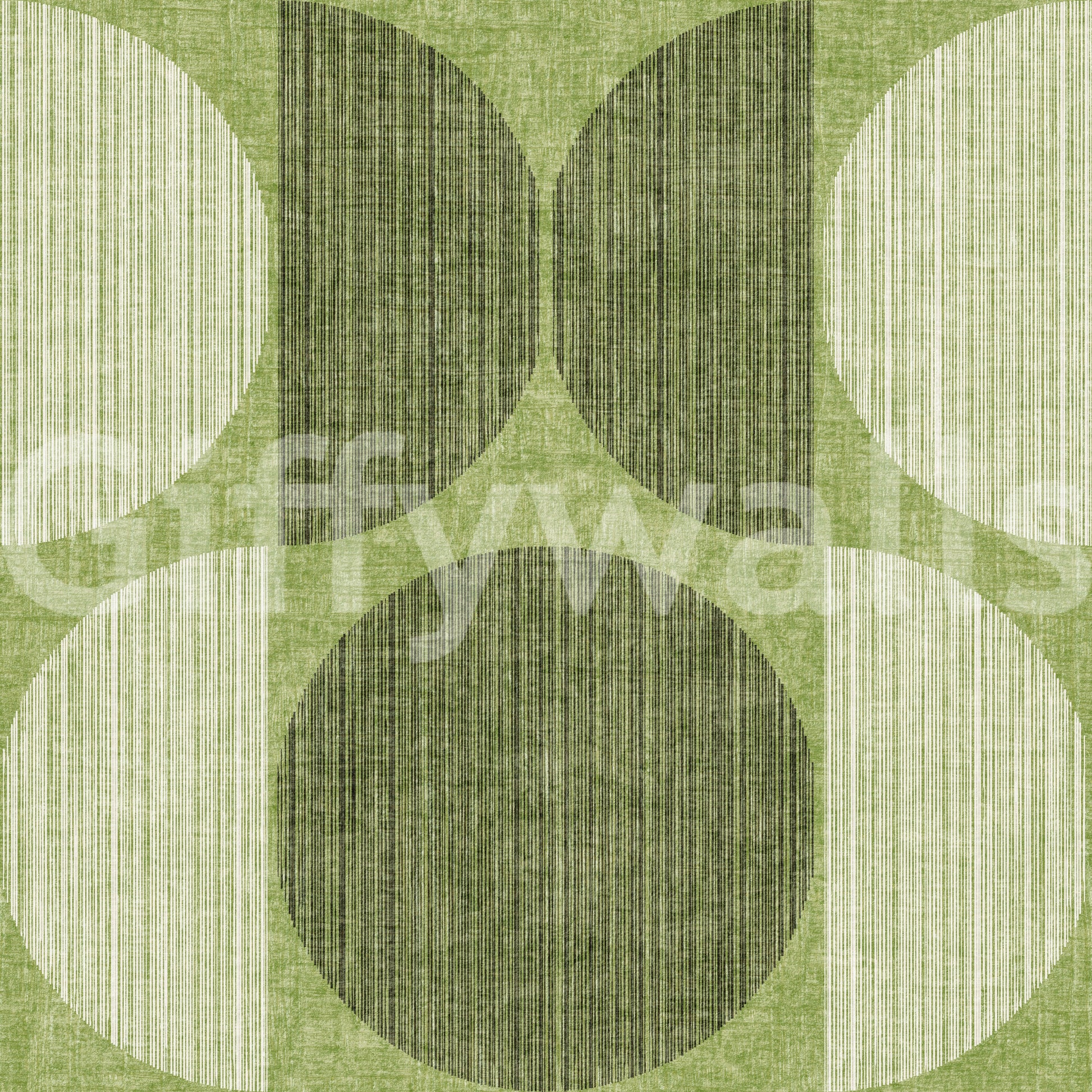 A high-quality green geometric wall mural for walls.

