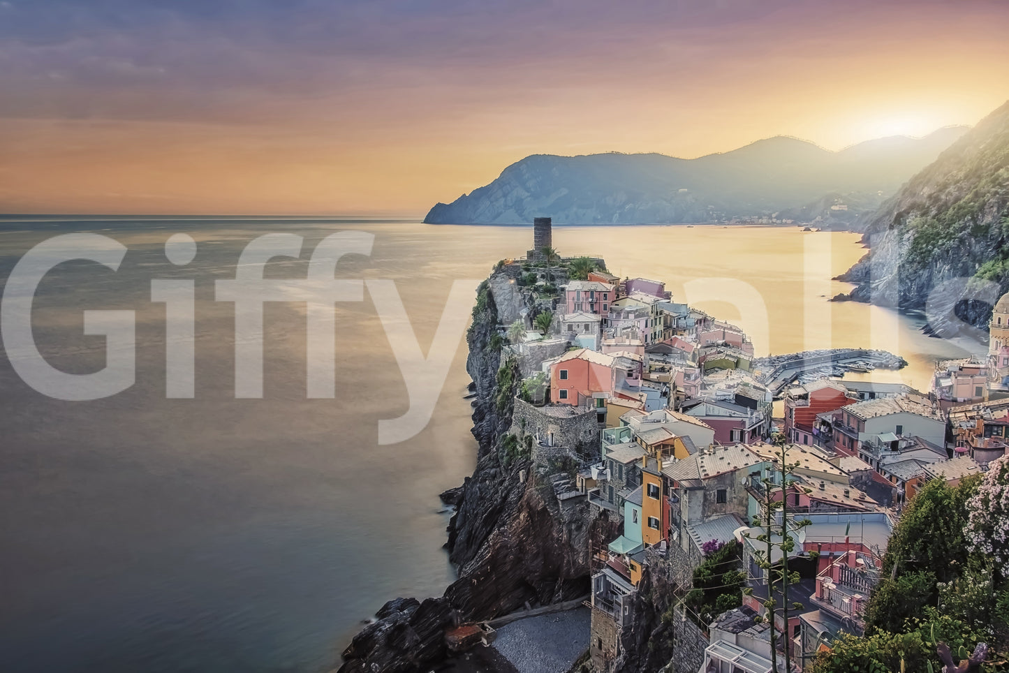 Cliffside Village Dream Wall Mural