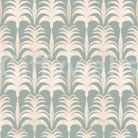 A calming tropical design wallpaper mural that defines a space.

