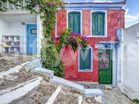 A high-quality charming town wall mural for walls.

