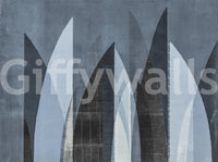 An artistic nature inspired mural for home decor.

