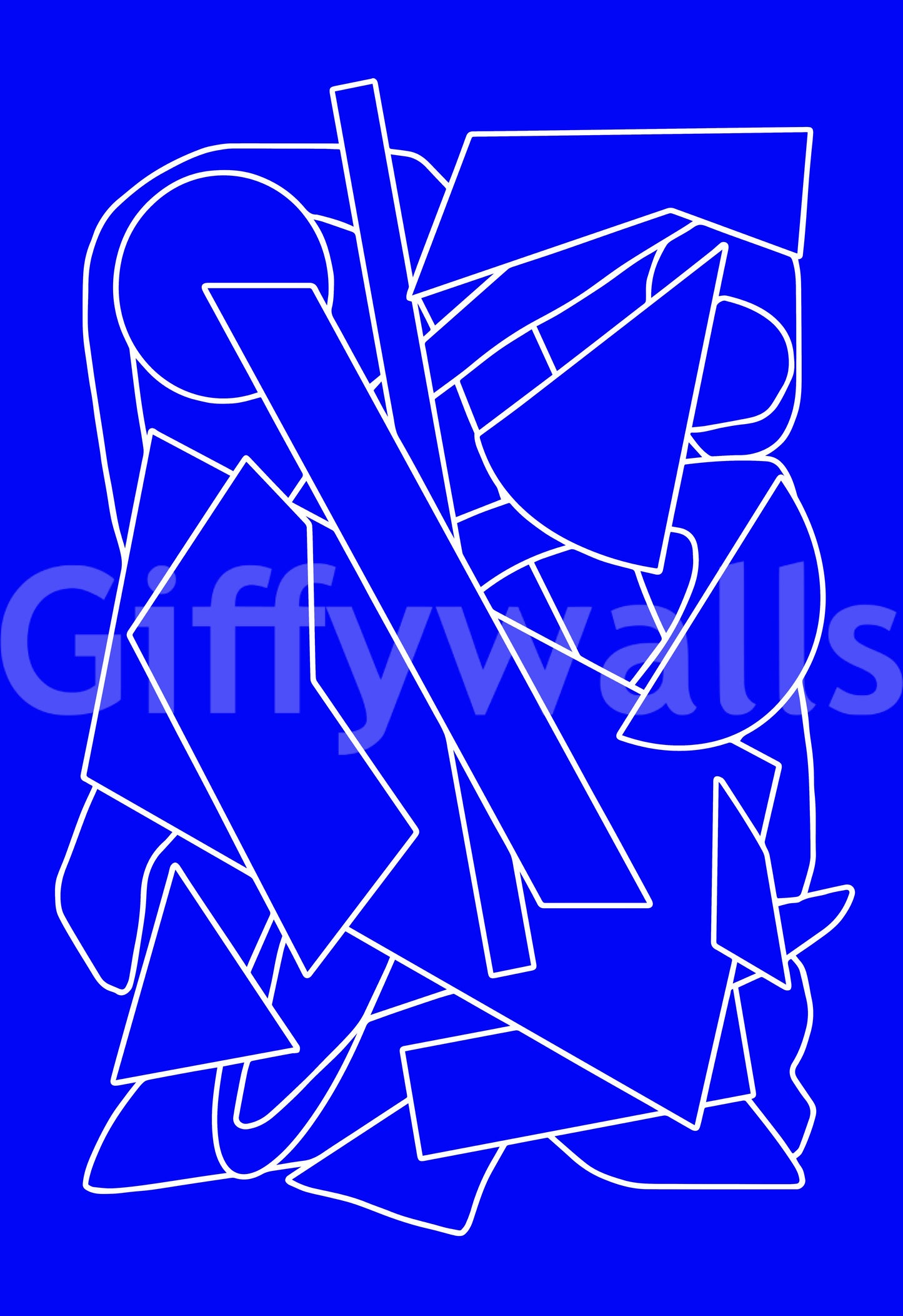 A high-quality serene blue wall mural for walls.