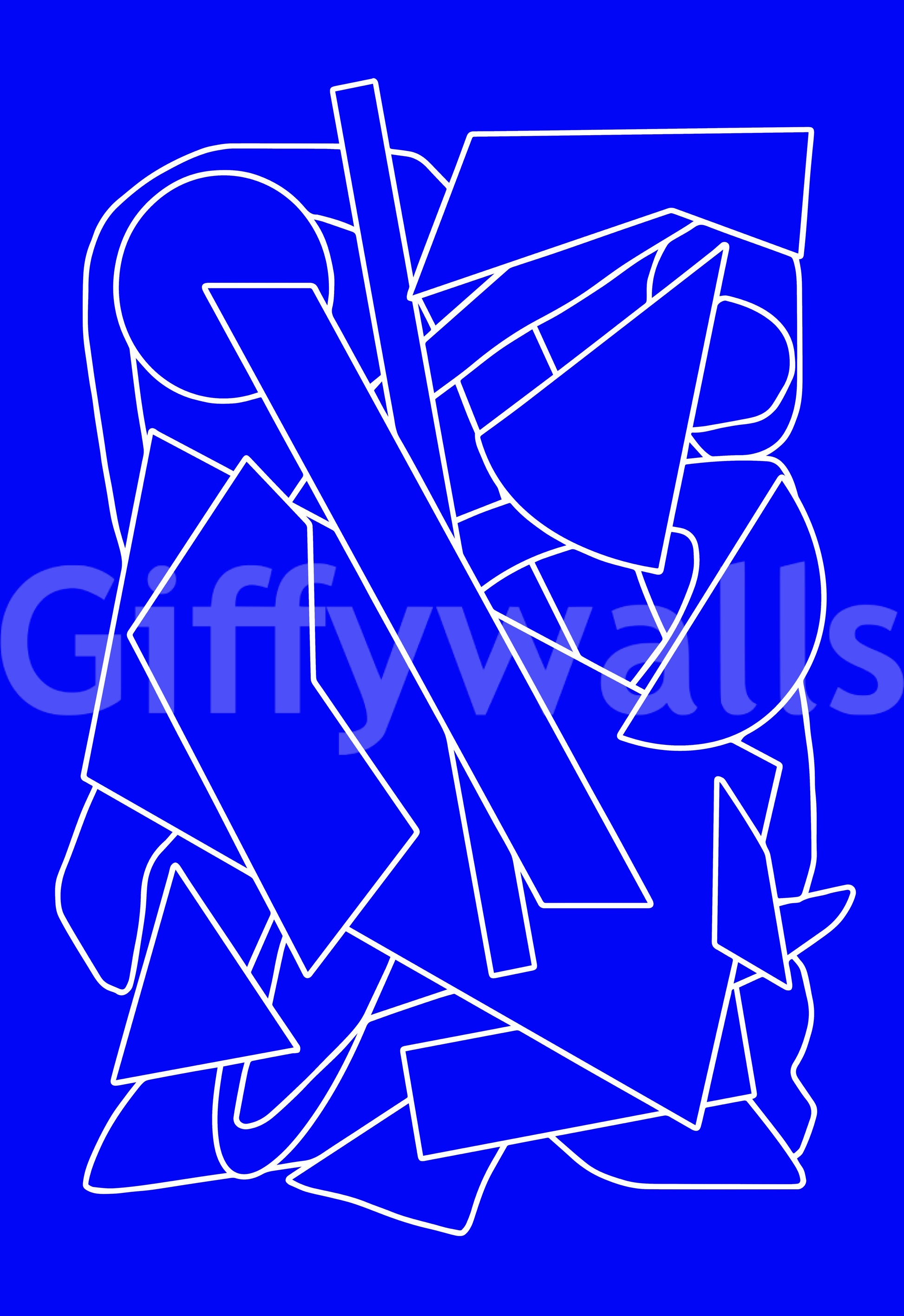 A high-quality serene blue wall mural for walls.