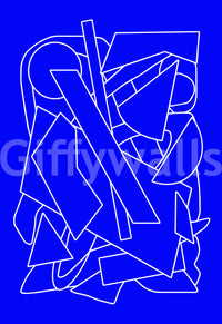 A high-quality serene blue wall mural for walls.