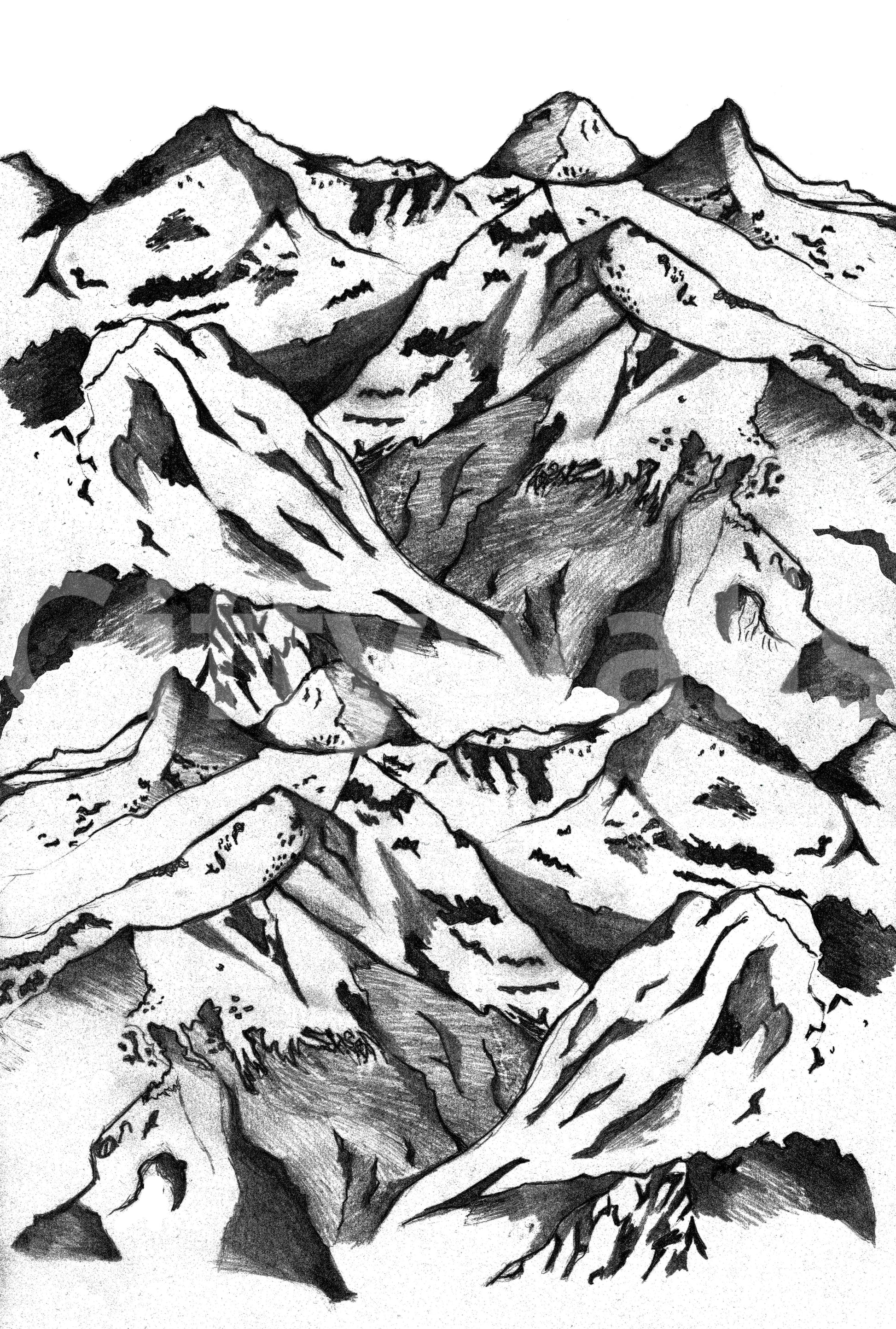 A high-quality minimalist peak wall mural for walls.

