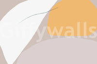 A calming abstract design wallpaper mural that defines a space.