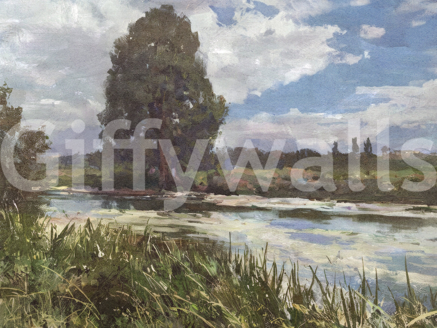 Riverbank Reverie Wall Mural -2834889