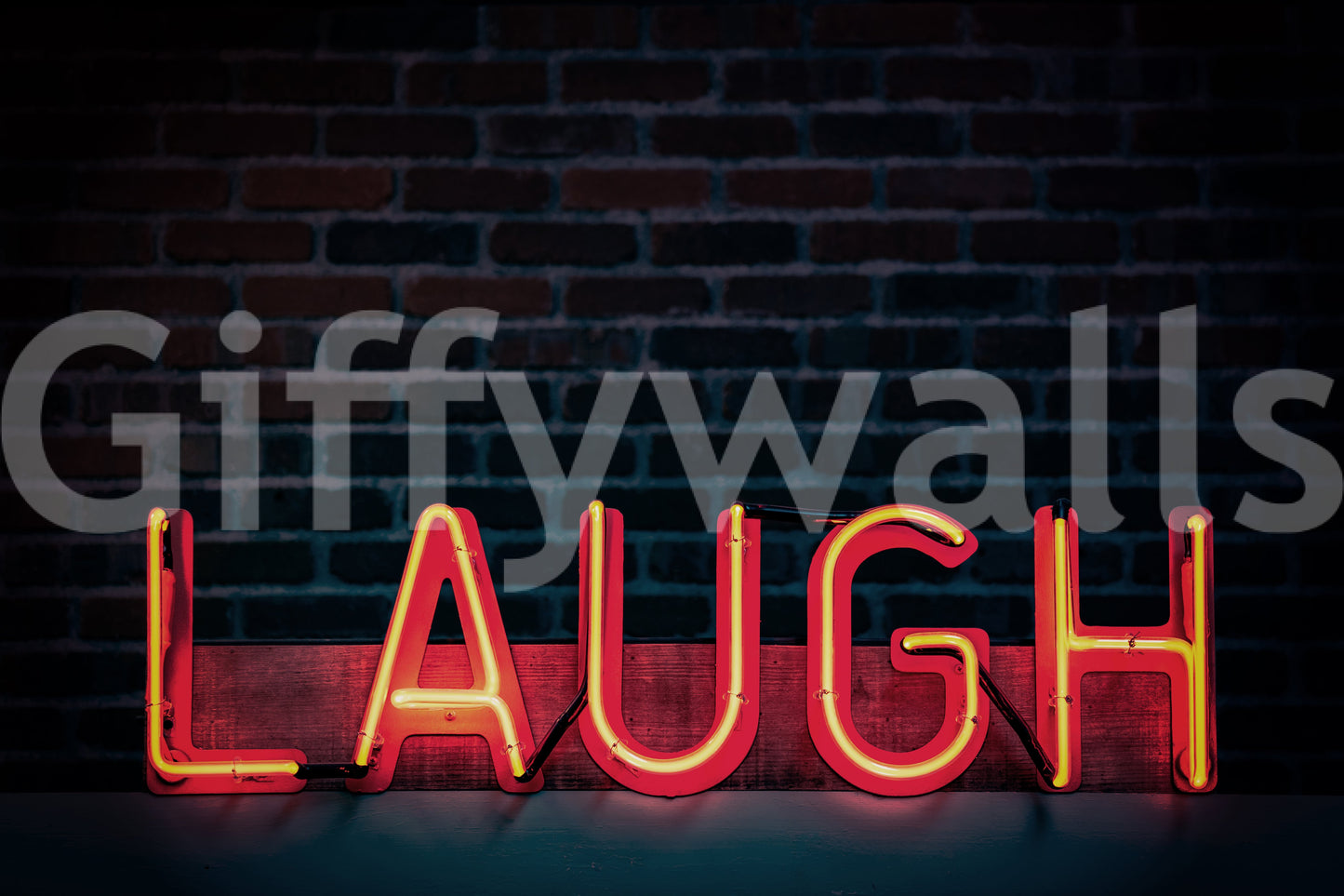 Laugh Neon Glow Wall Mural -2226251