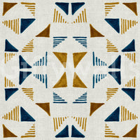 Geometric forest wallpaper with abstract triangles bringing a natural, calming vibe to home decor.