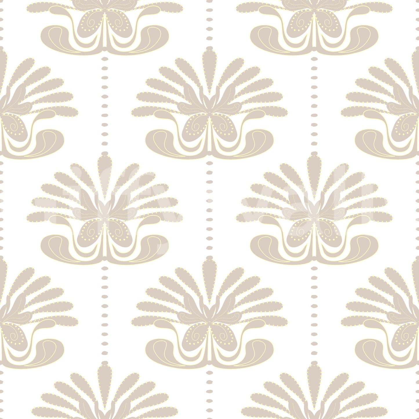 Chic Floral Symmetry Wallpaper⁠