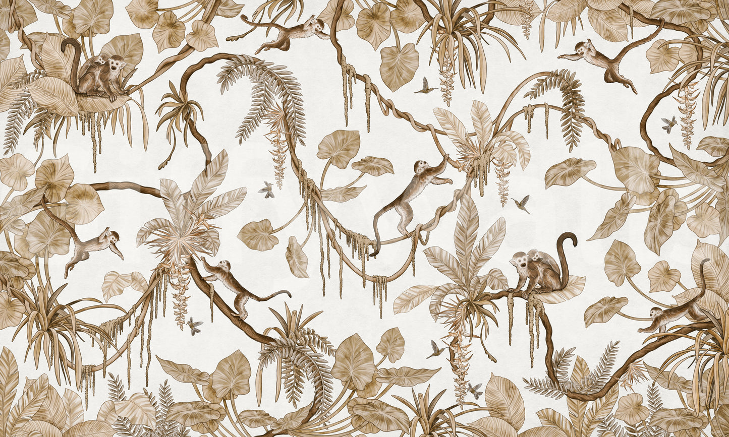 Botanical Monkeys Wall Mural