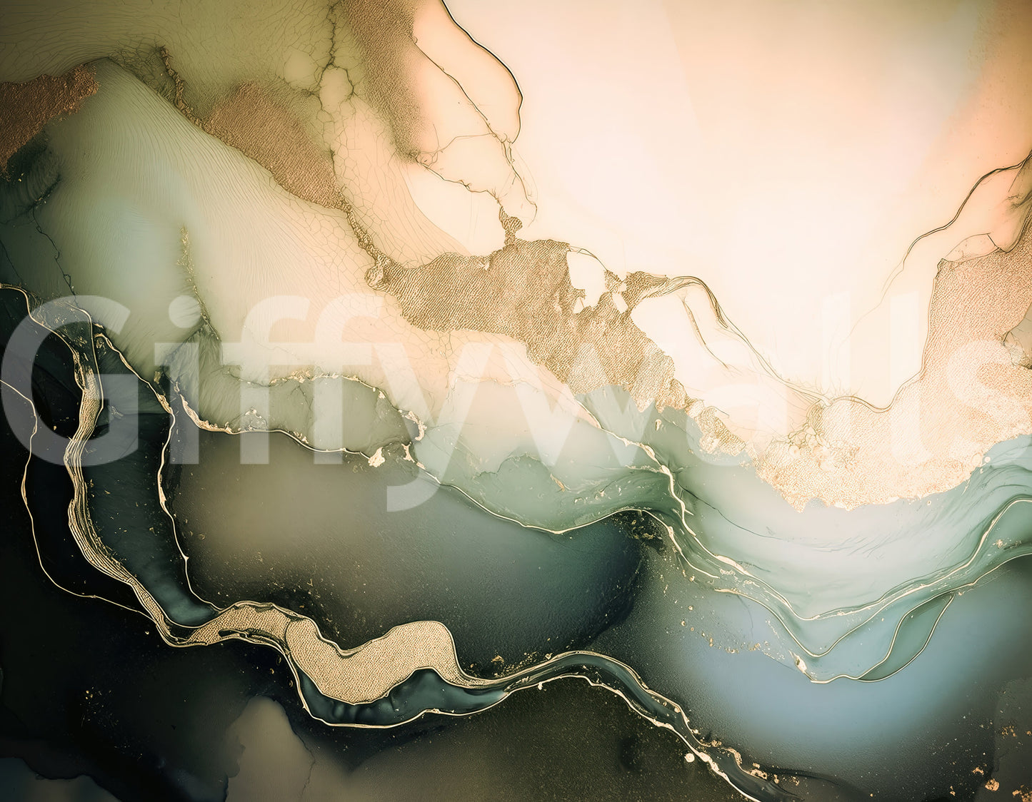 Dreamy Mineral Layers  Wall Mural