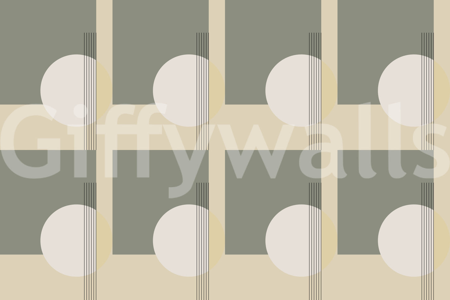 Soft Contrast - Minimalist Geometric Wall Mural