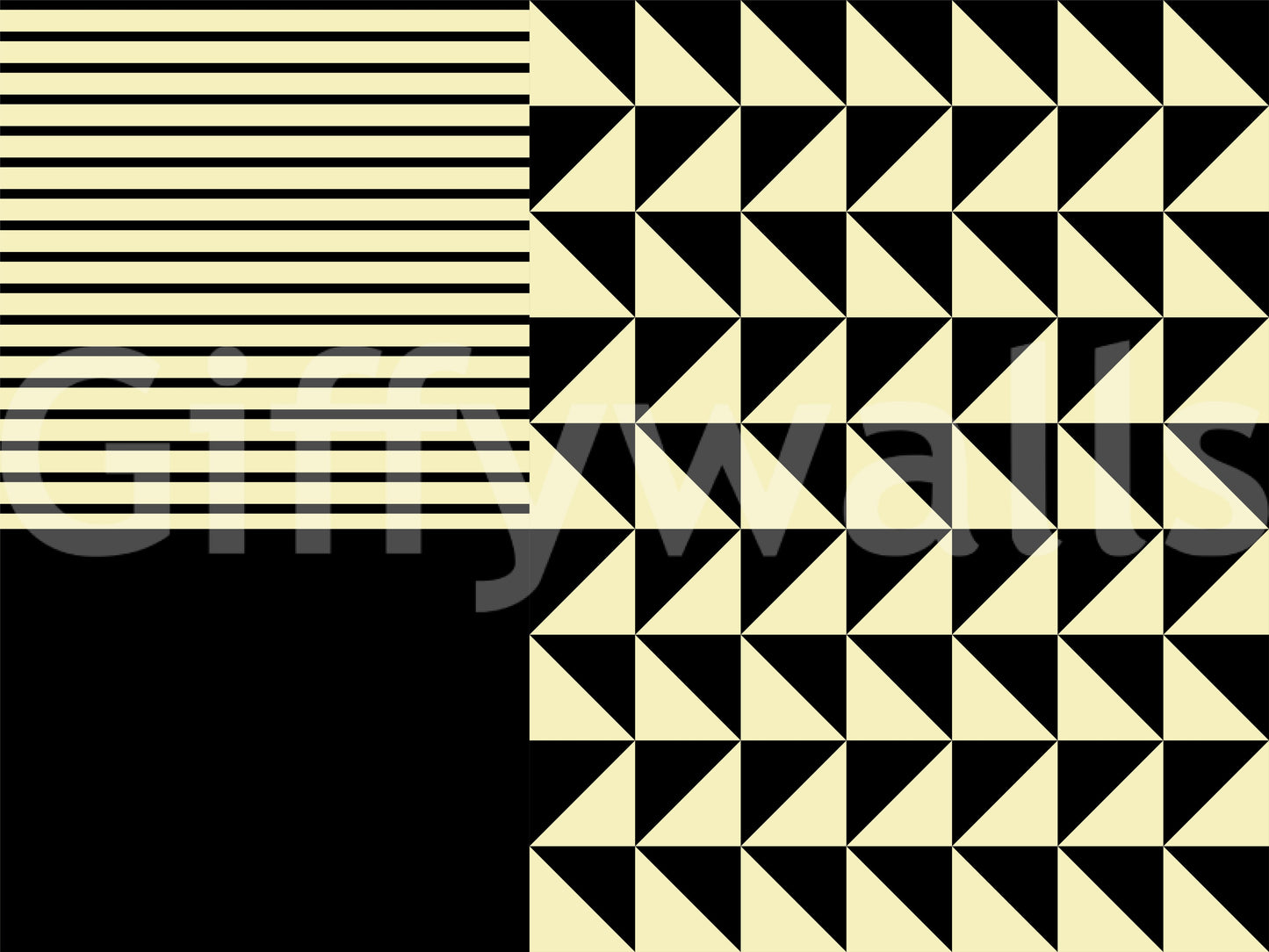 Dynamic Duo Shapes Wall Mural