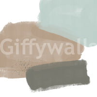 Modern Pastel Brush Strokes accent wallpaper mural.