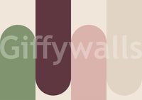 Soft tones, Contemporary Shapes Blend decorative mural.
