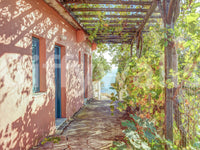 Traditional House in Alonissos patio on a brilliant summer day.