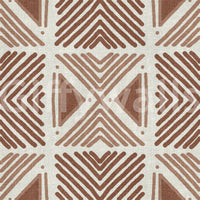 Tribal Cappuccino Motif Southwestern diamond textured wallpaper.