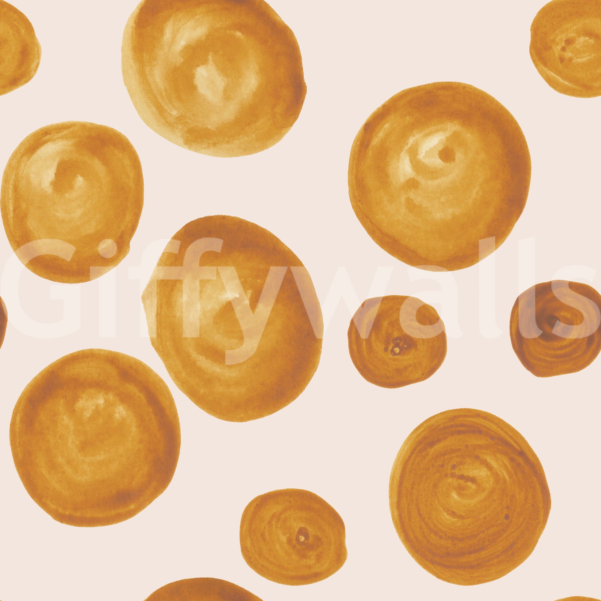 Warm geometric circle design inspired by golden amber tones.