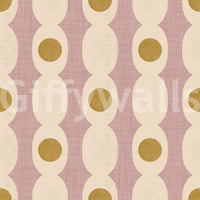 Mod-inspired linked pattern mural bringing a chic, structured look to interiors.