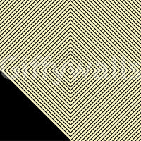 A dramatic diamond peak wallpaper created from layered black diagonal lines against a cream background.