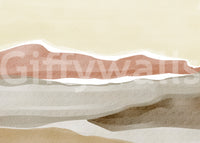 Muted Desert Vista print showcasing peaceful sandy environment on premium wall covering.