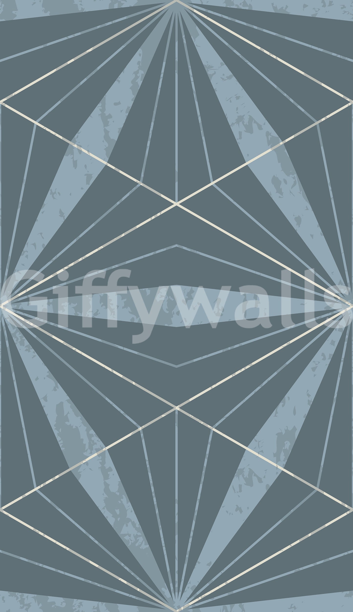 Striking Art Deco inspired Radiance mural showcasing linear fan artistry.