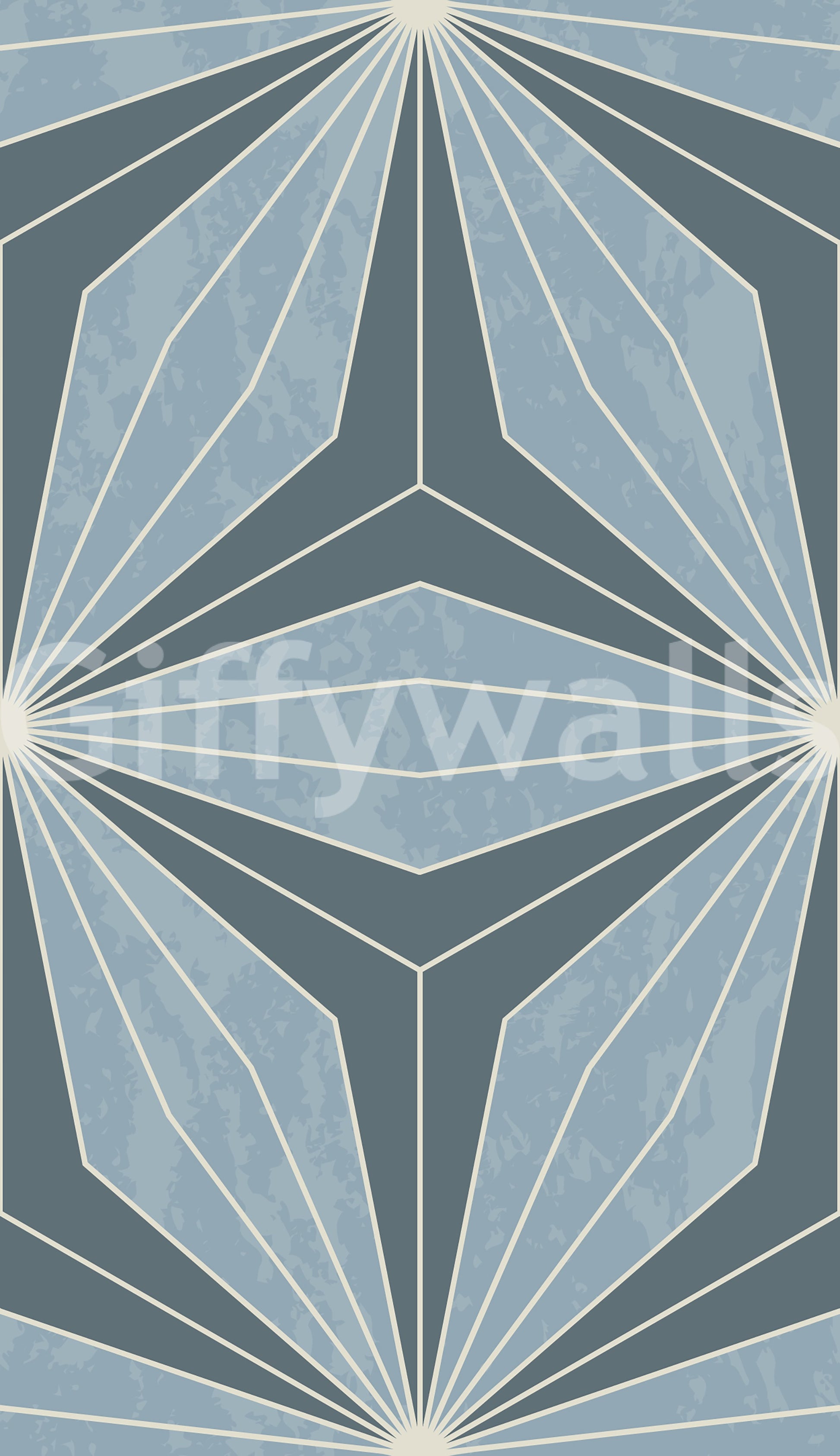 Vintage style fan Radiance mural brings architecture to your walls.