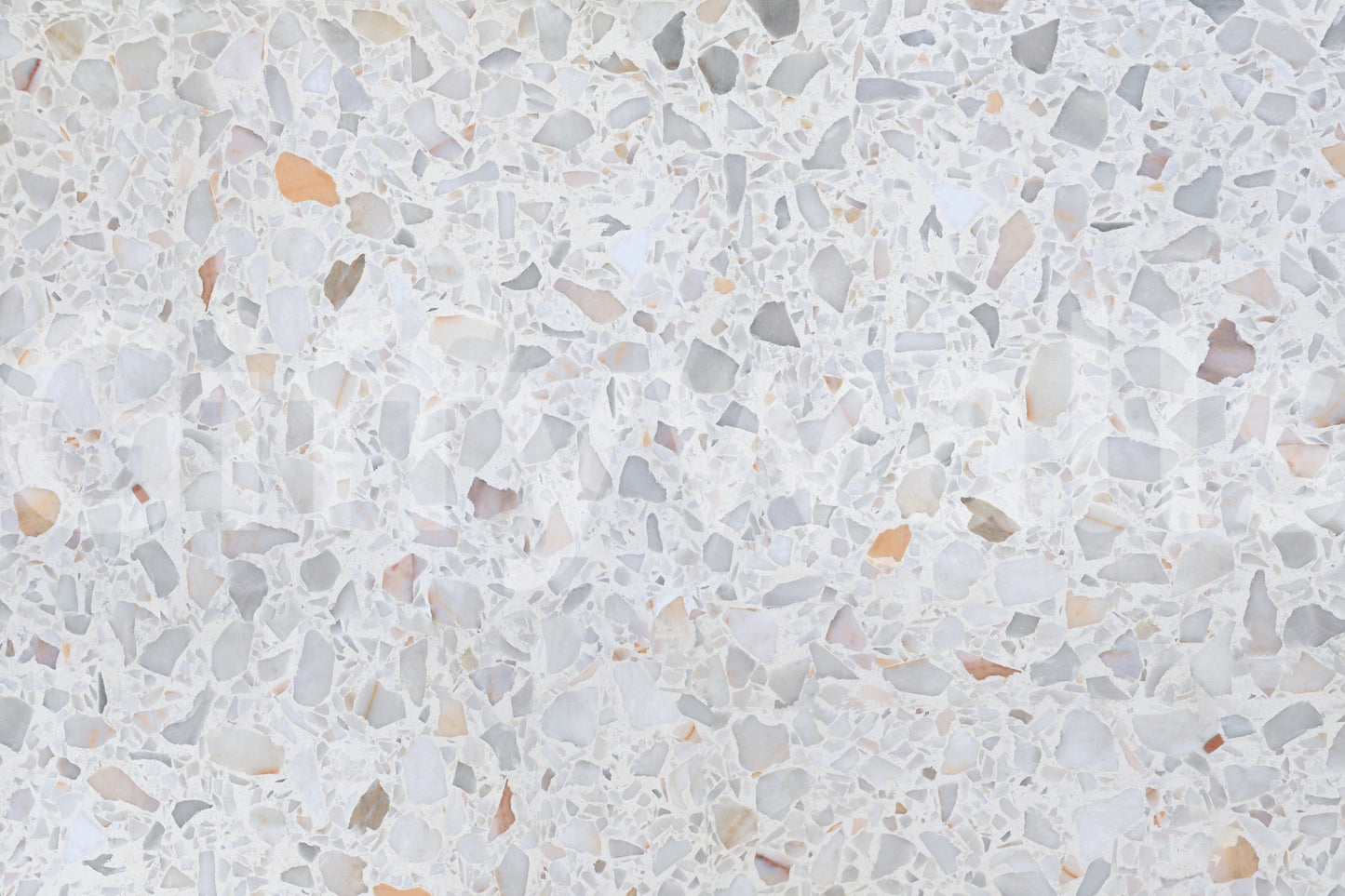 Grayscale Natural Marble terrazzo rock printed wallpaper.