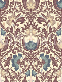 Victorian Antique Floral Flourish wall art sophisticated pattern.
