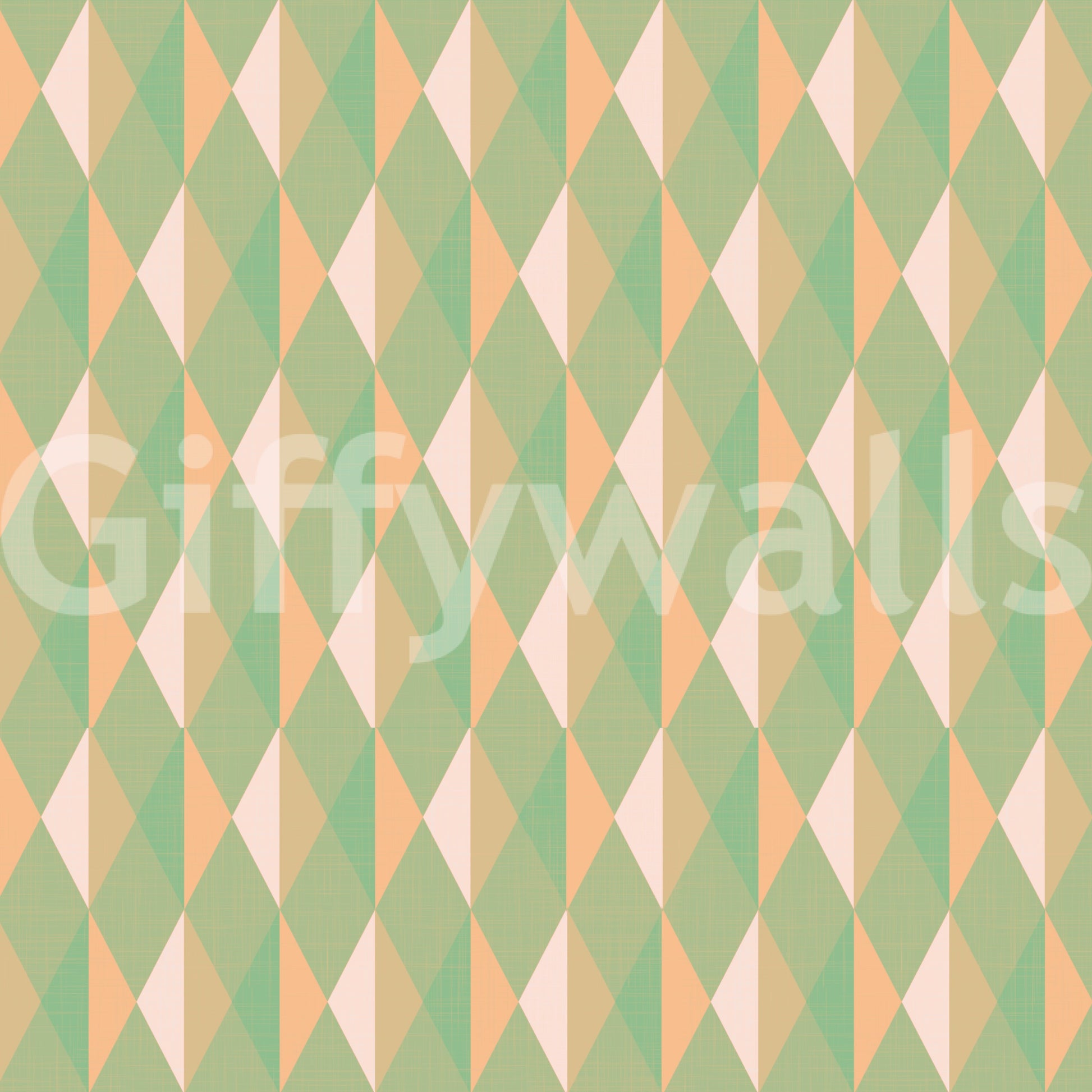 Mint & Peach Triangles pastel geometric pattern surface.