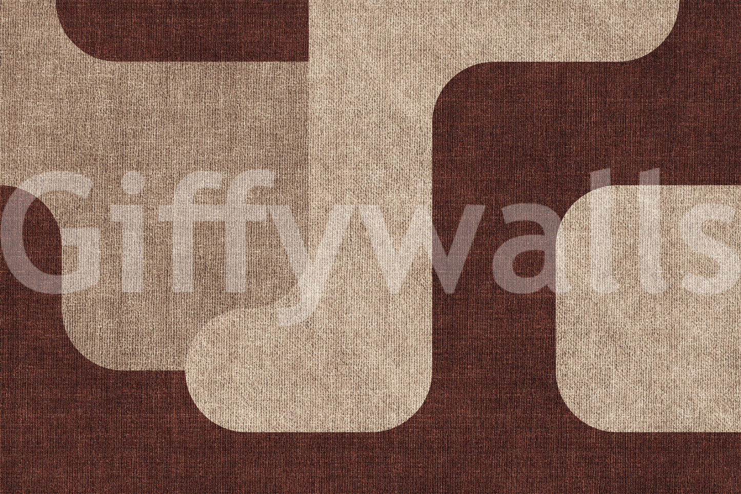 Mocha Curves Design Wall Mural