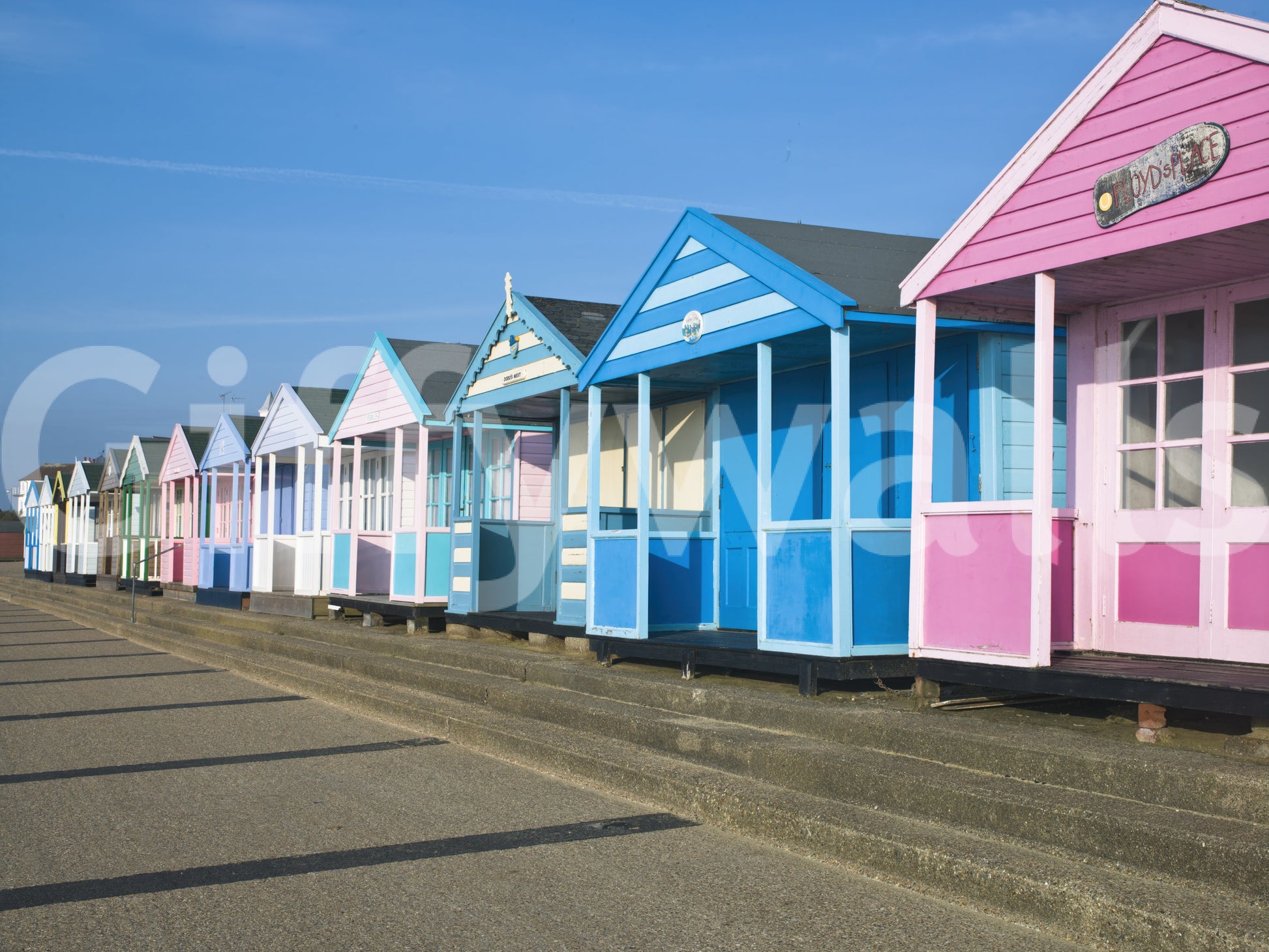 Uplifting Vibrant Seaside Vibe mural, instant room transformation.