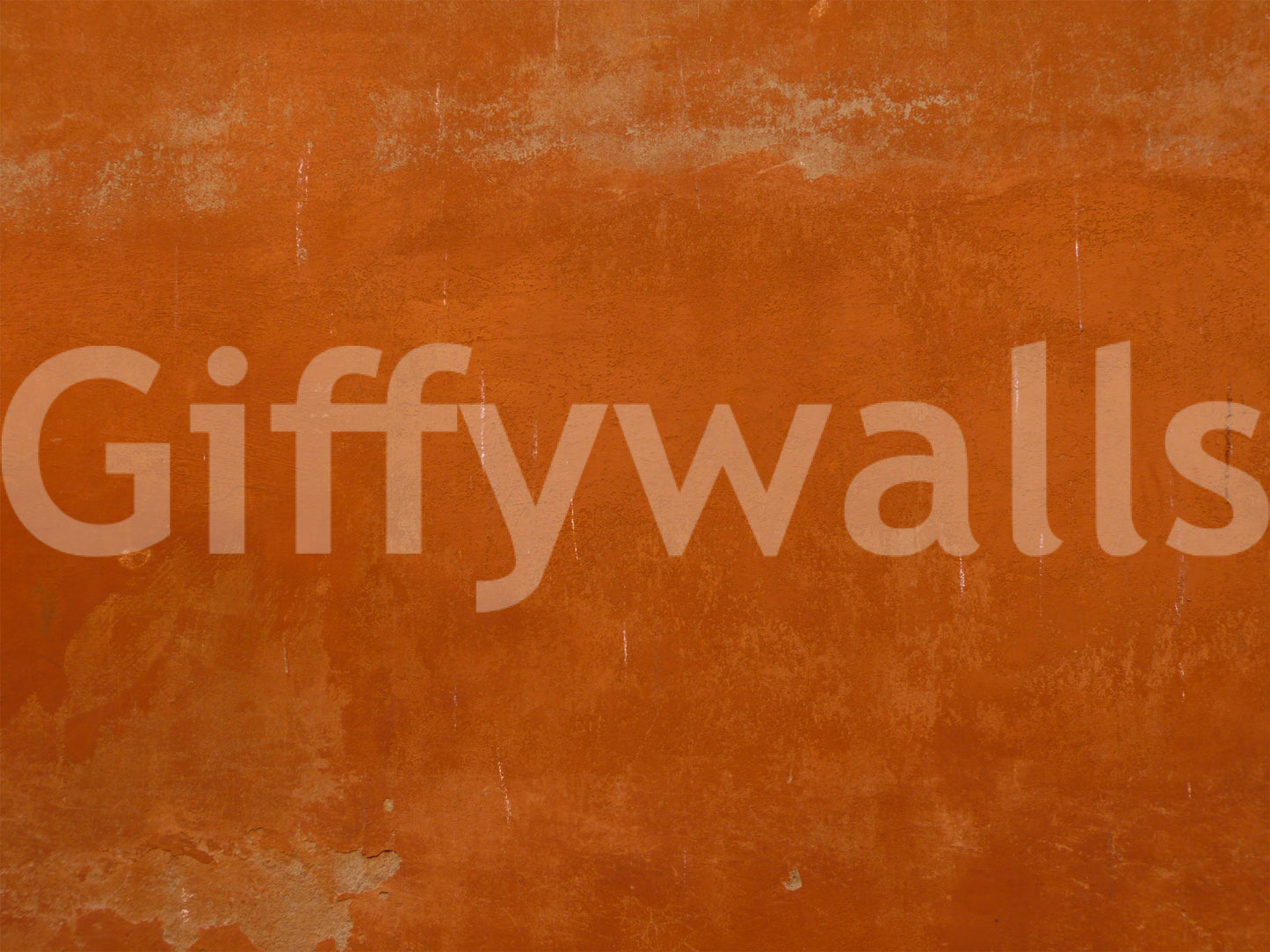 Italian Sall plaster mural striking orange color vibe.