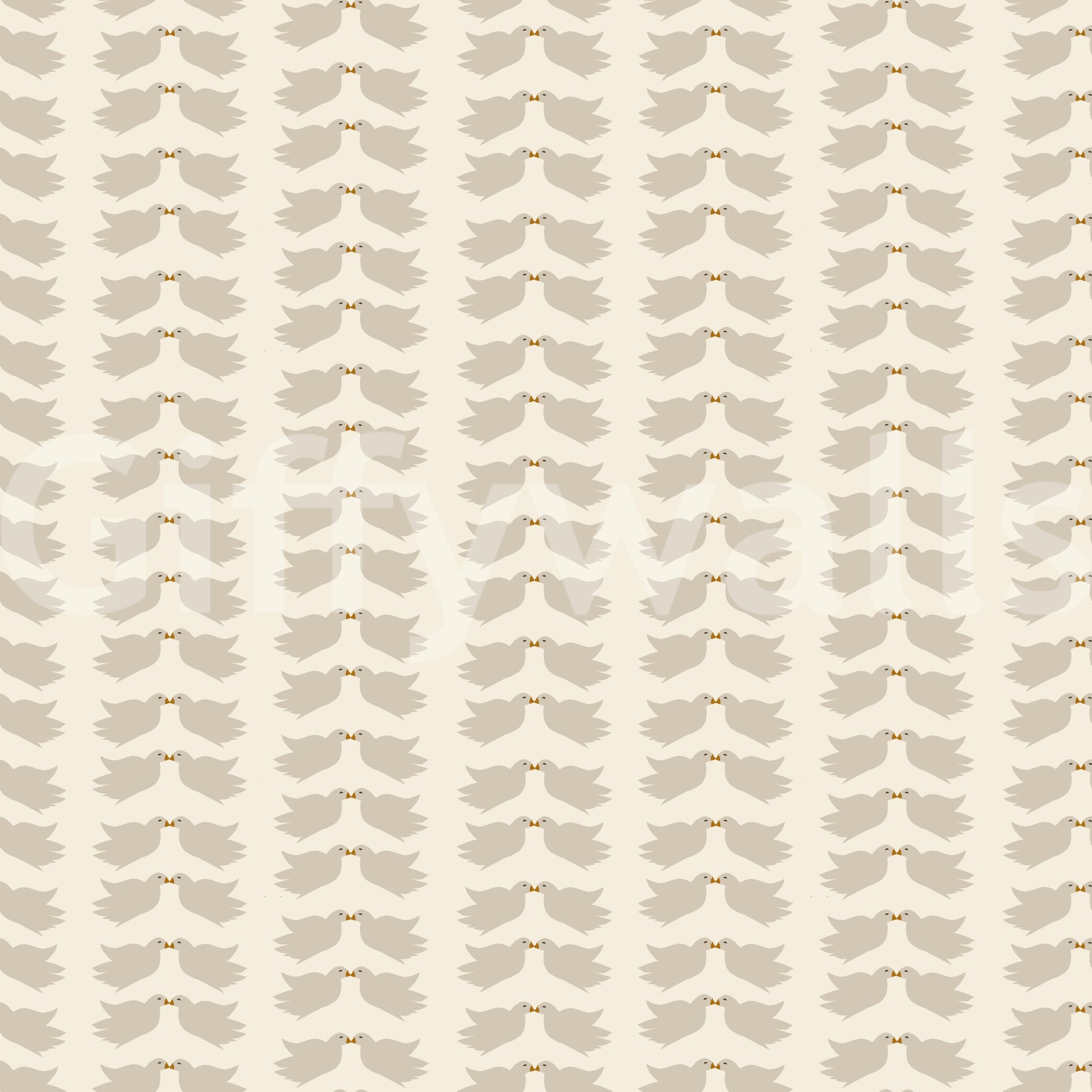 Peaceful Duets sweet mural endless column of happy doves.