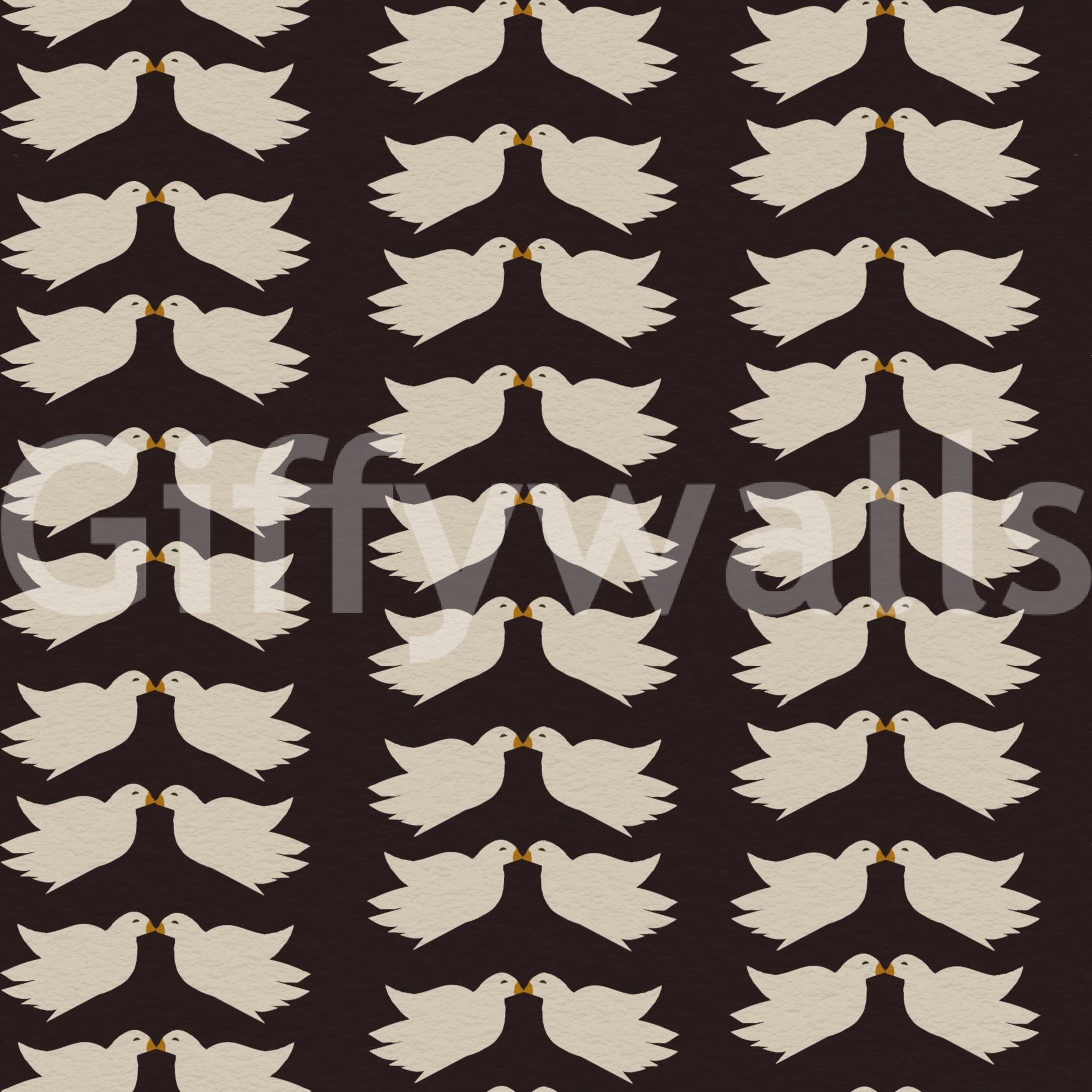Romantic Doves pattern wallcovering, a timeless symbol of unity and peace.