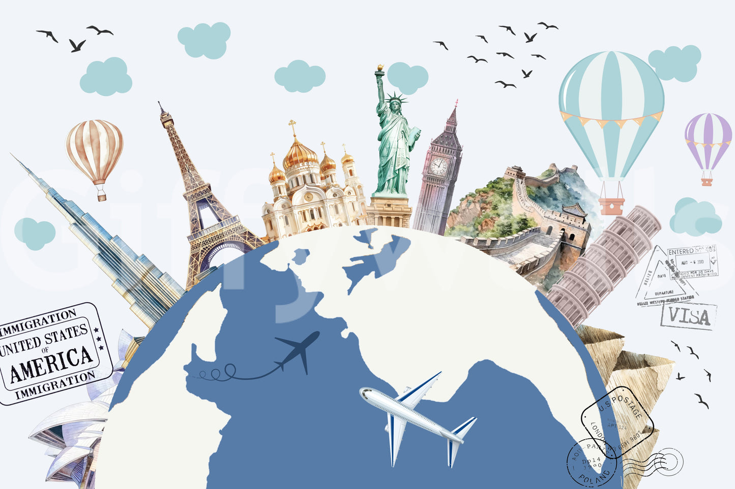 World Tour Wall Mural