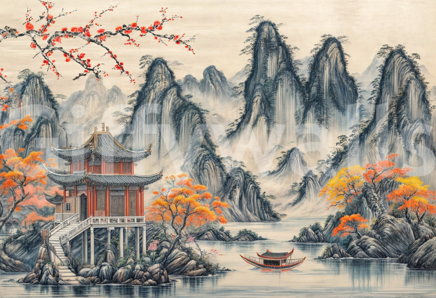 Asian Serenity Wall Mural