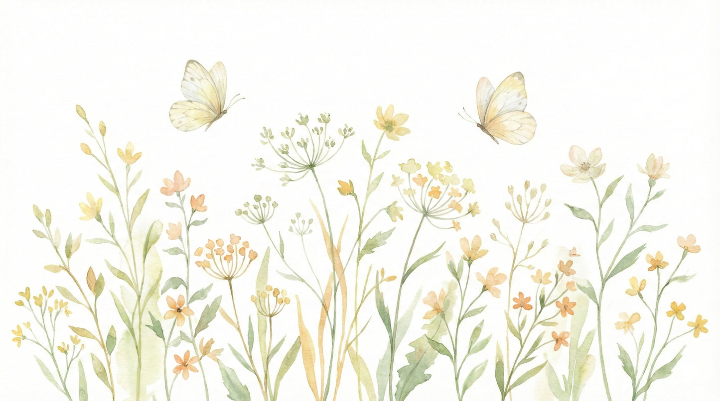 Butterfly Meadow Wall Mural