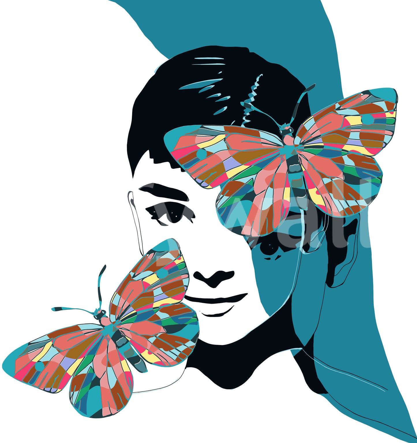 Butterfly Muse Wall Mural