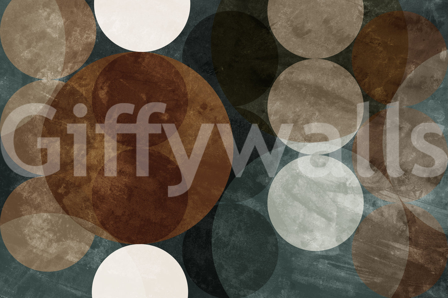 Orbital Harmony in Earthy Colors Wall Mural