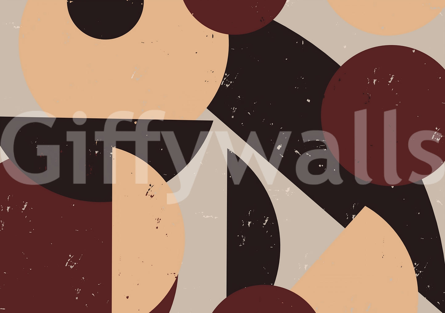 Bold Retro Earthy-toned  Wall Mural