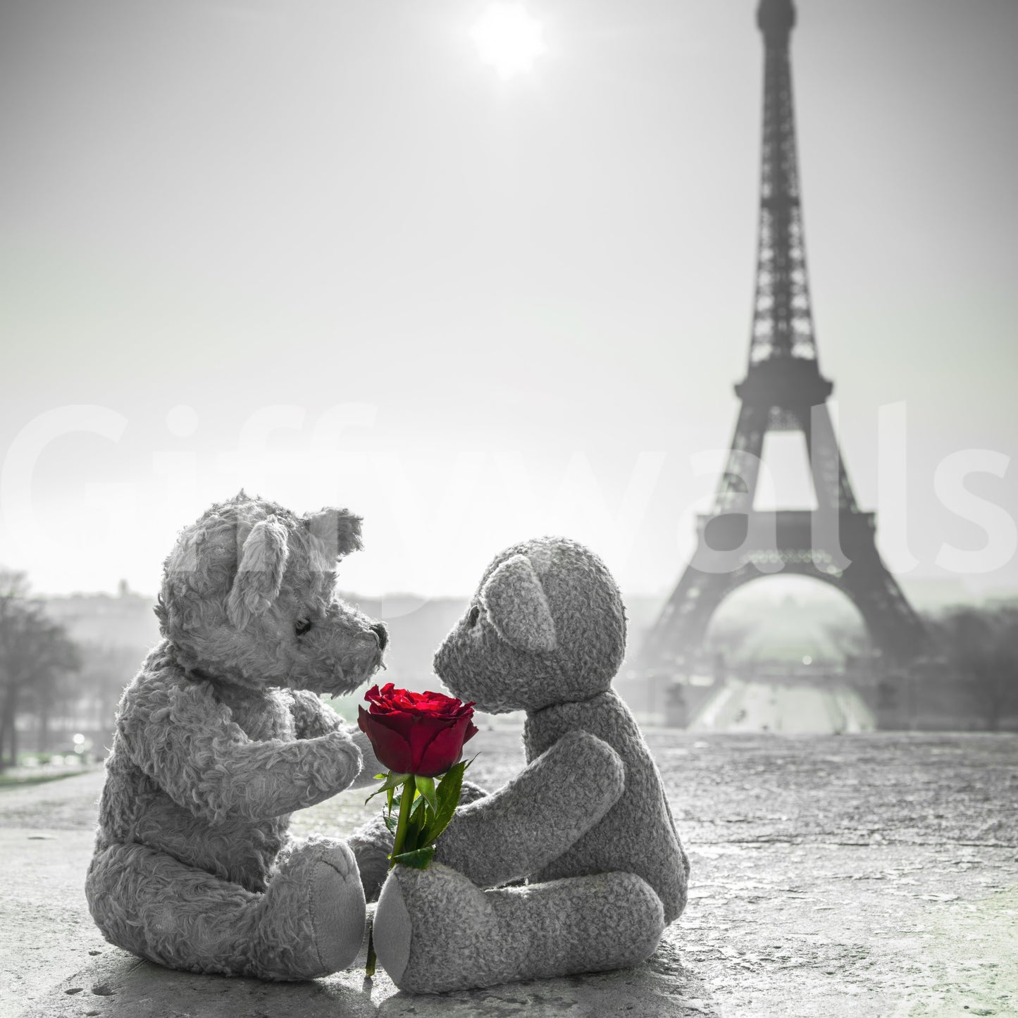 Teddy Bears in Love  Wall Mural