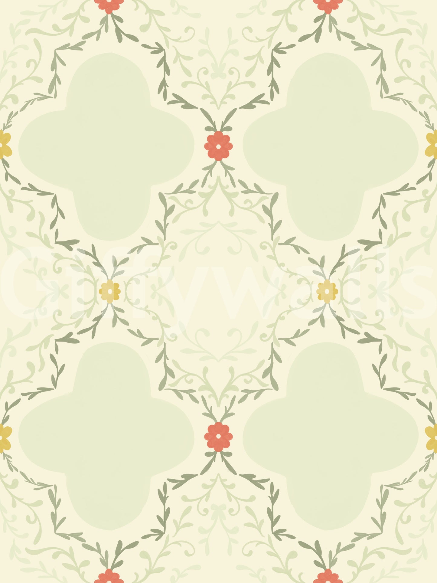 Quatrefoil Vines Wallpaper⁠