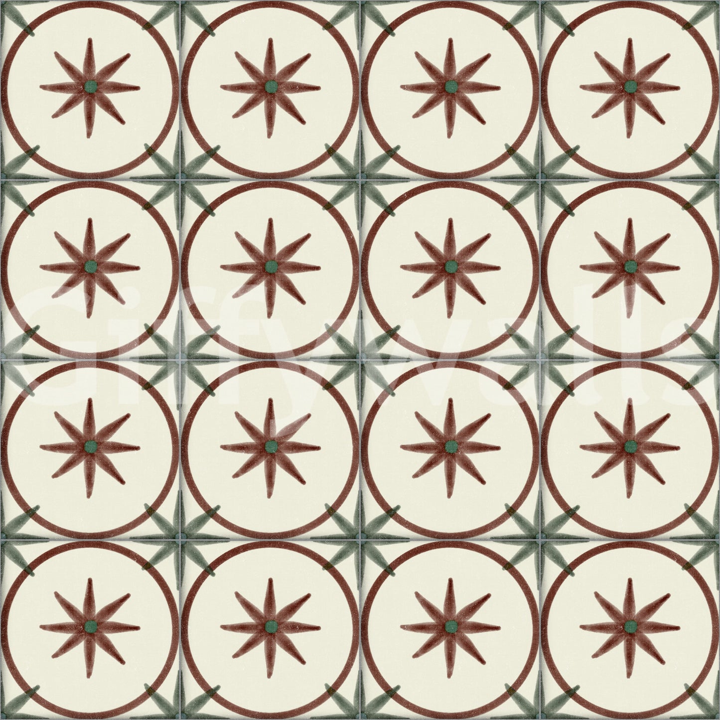 Farmhouse Timeless Backsplash Clay Wallpaper⁠