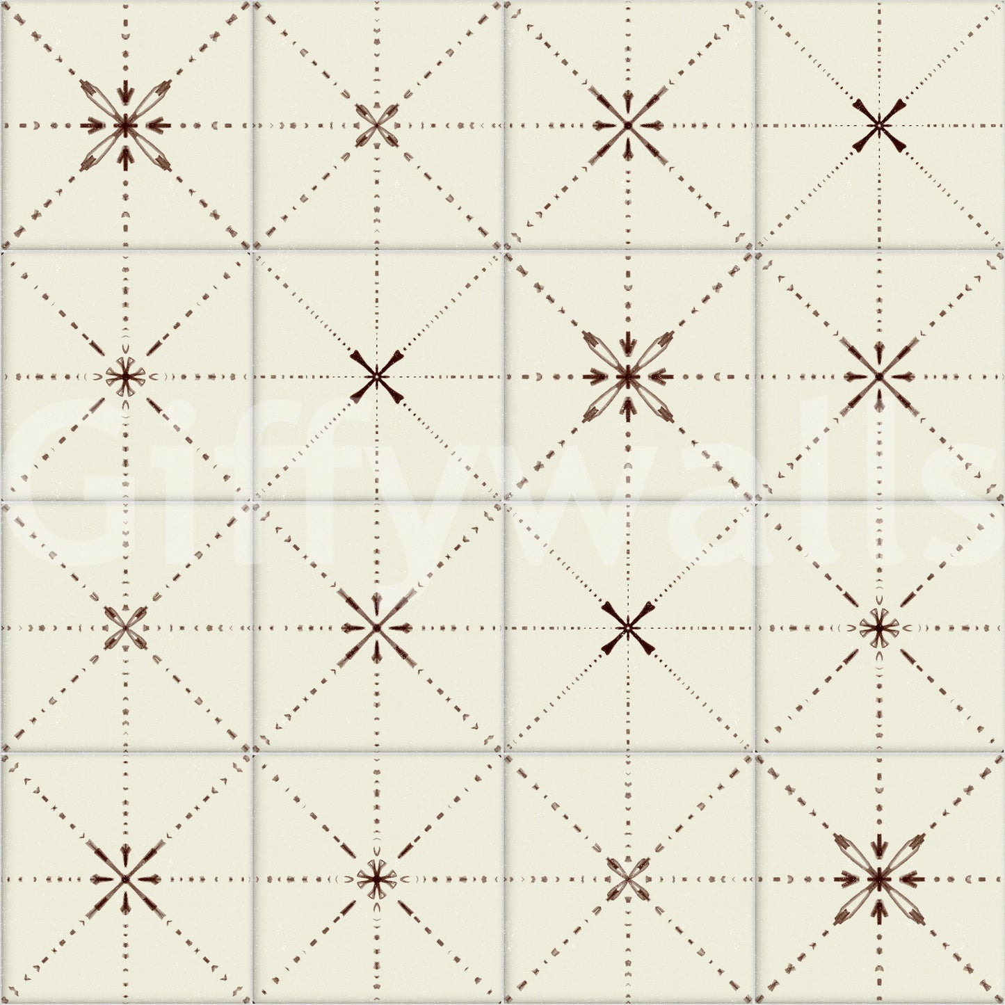 Farmhouse Delicate Backsplash Choco Wallpaper⁠