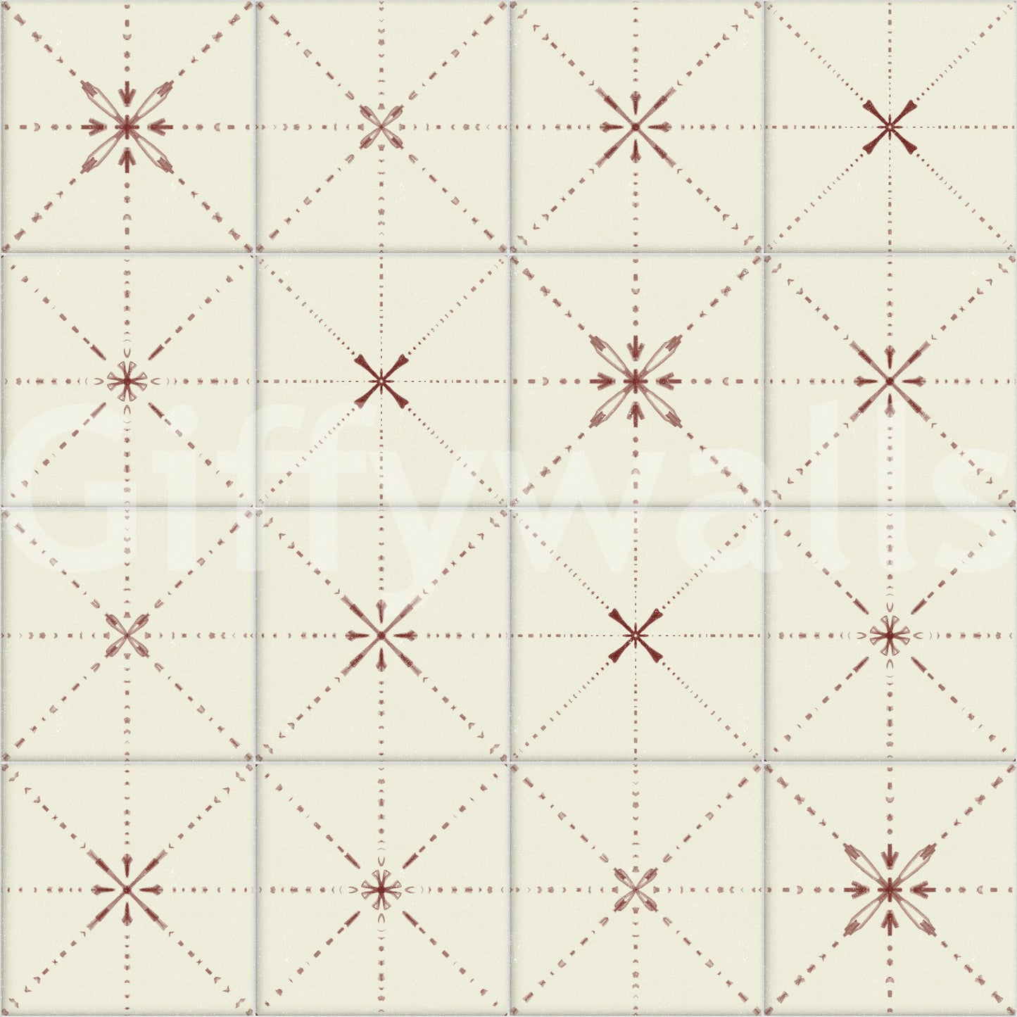 Farmhouse Delicate Backsplash Clay Wallpaper⁠