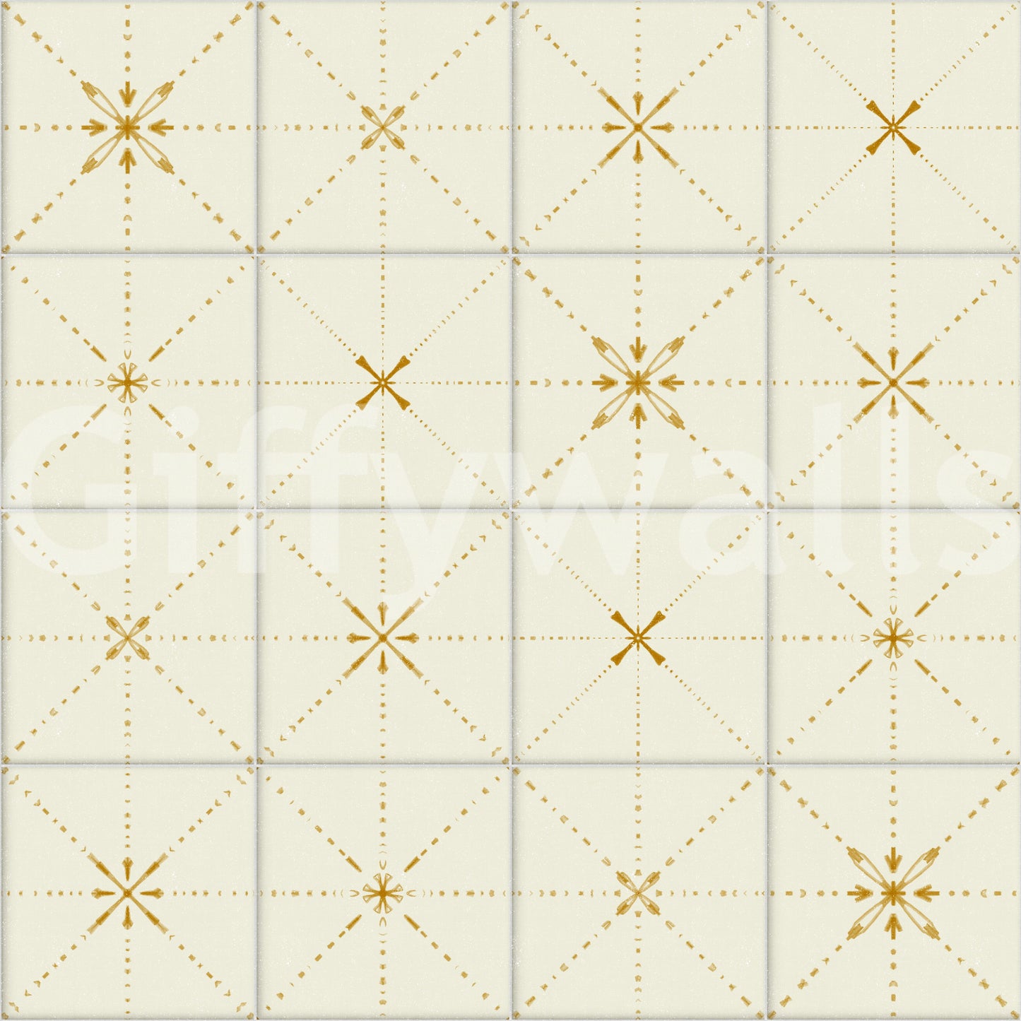 Farmhouse Delicate Backsplash Gold Wallpaper⁠